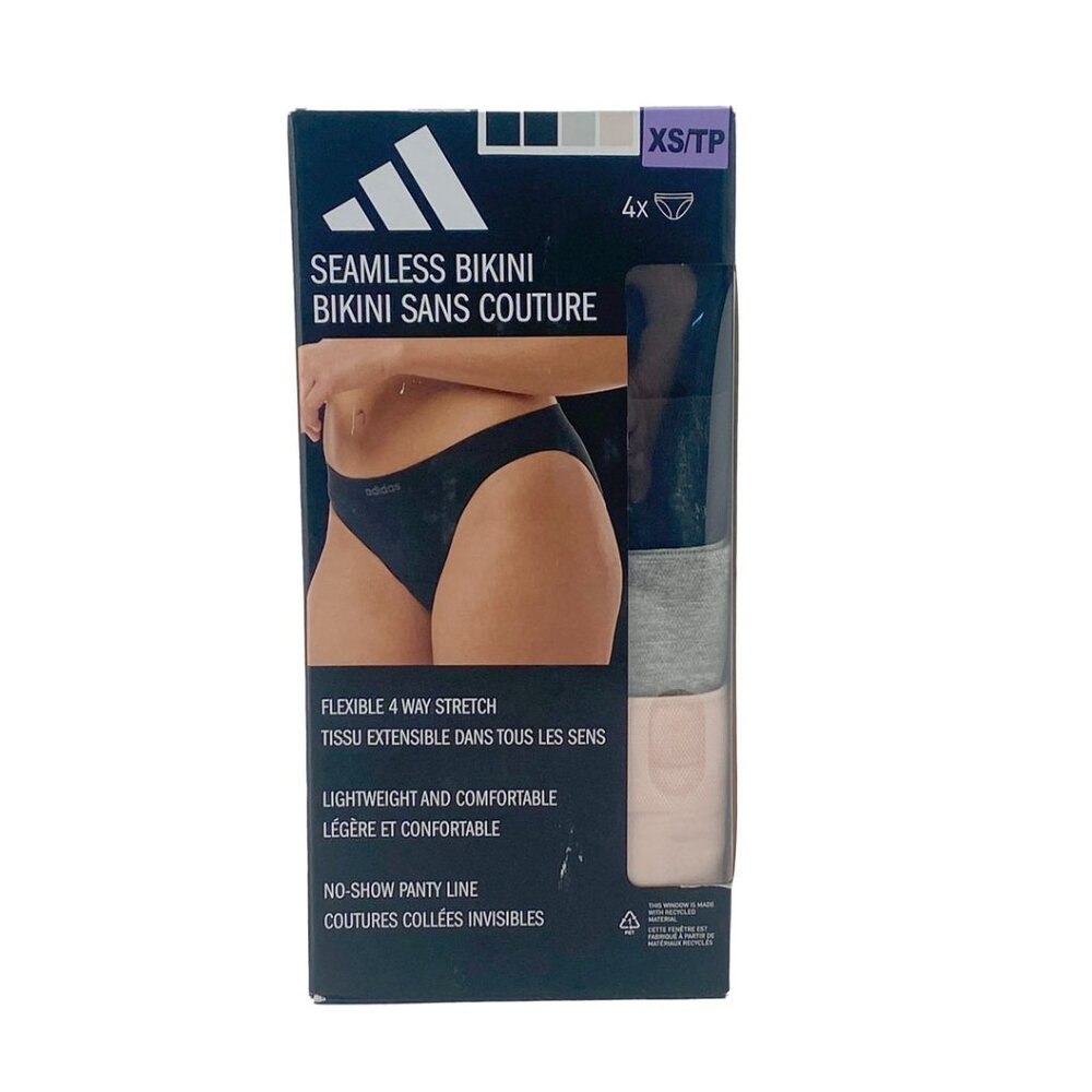 Adidas Women's Seamless Bikini Briefs | 4 Pack | Neutrals **NEW